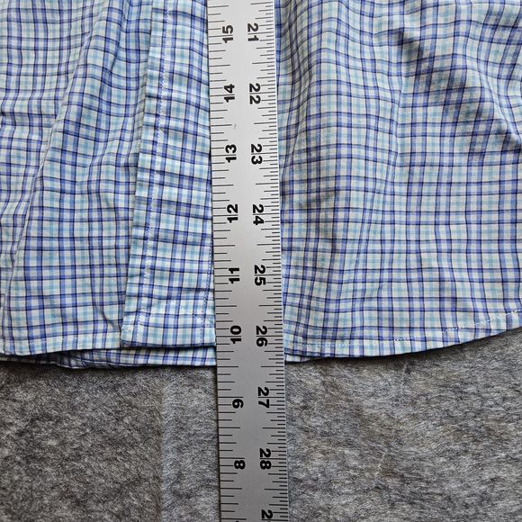 Vintage Ralph Lauren Shirt Mens Large Blue Flannel Check Plaid Button Up - Picture 2 of 8